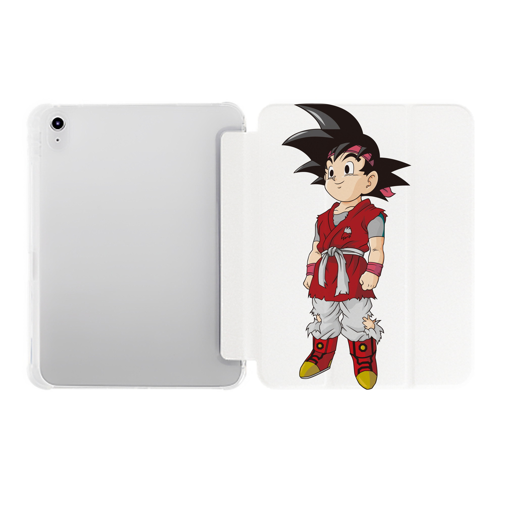 （画像用） ドラゴンボール 孫悟空（そん ごくう）Son Goku カカロット DRAGON BALL Kakarotto IPad ケース ペン収納付き 三つ折りスタンド PUレザー×シリコン 対応機種9.5/10.5/10.9インチ